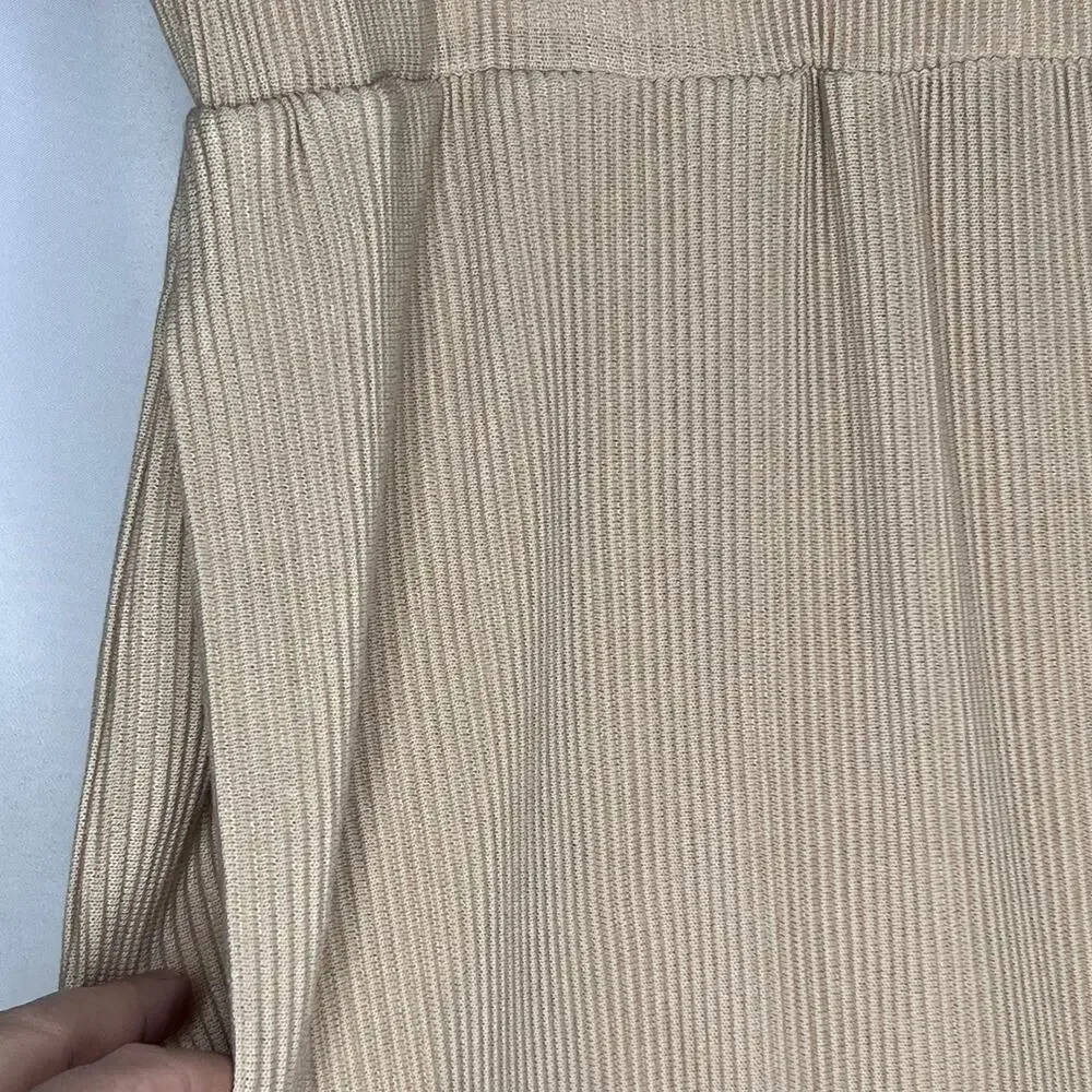 New Alfani Size PXL Wide Leg Comfort Waist Ribbed Mocha Pants